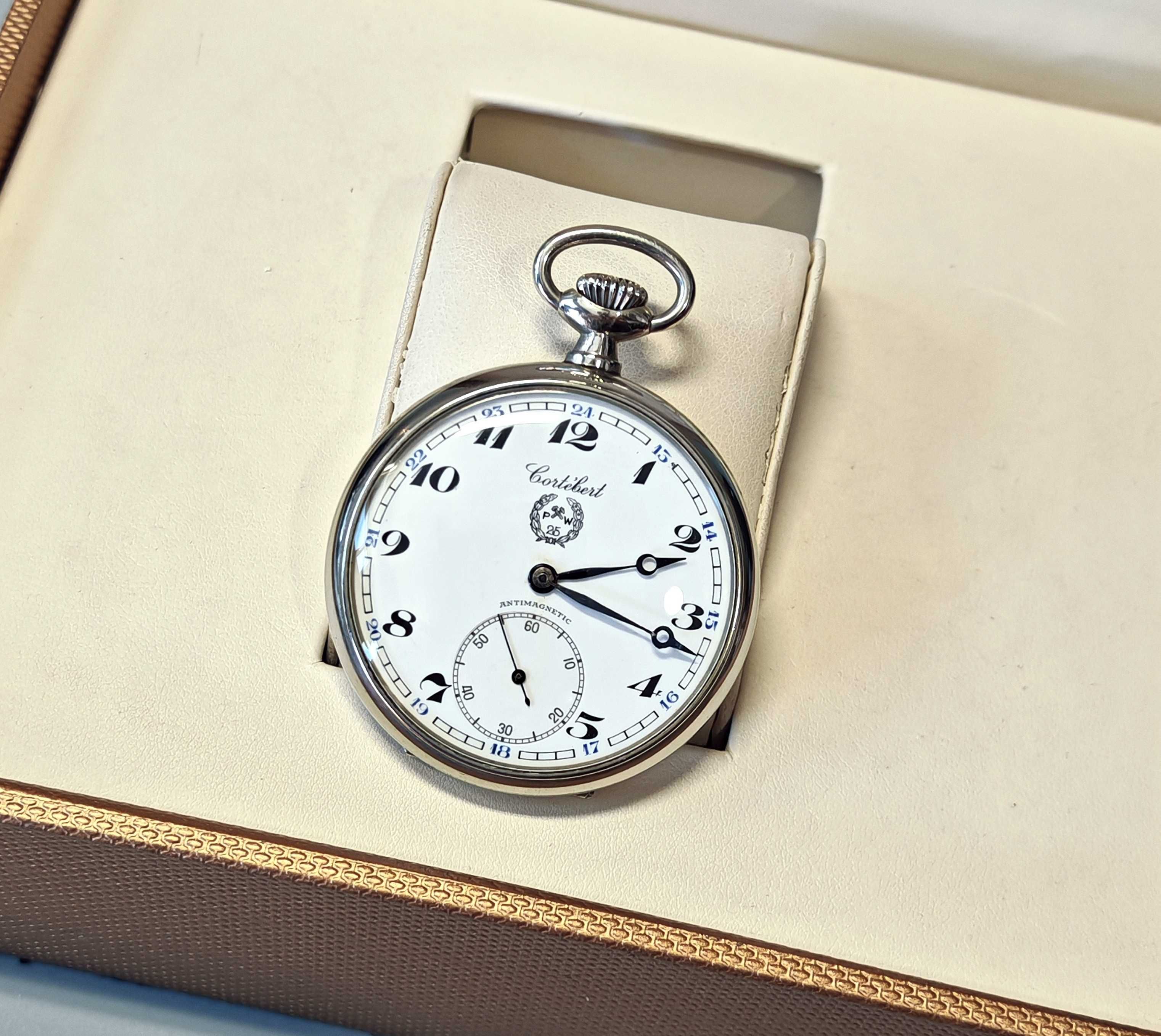 Zegarek Kieszonkowy CORTEBERT ANTIMAGNETIC 15J SWISS MADE Mechaniczny