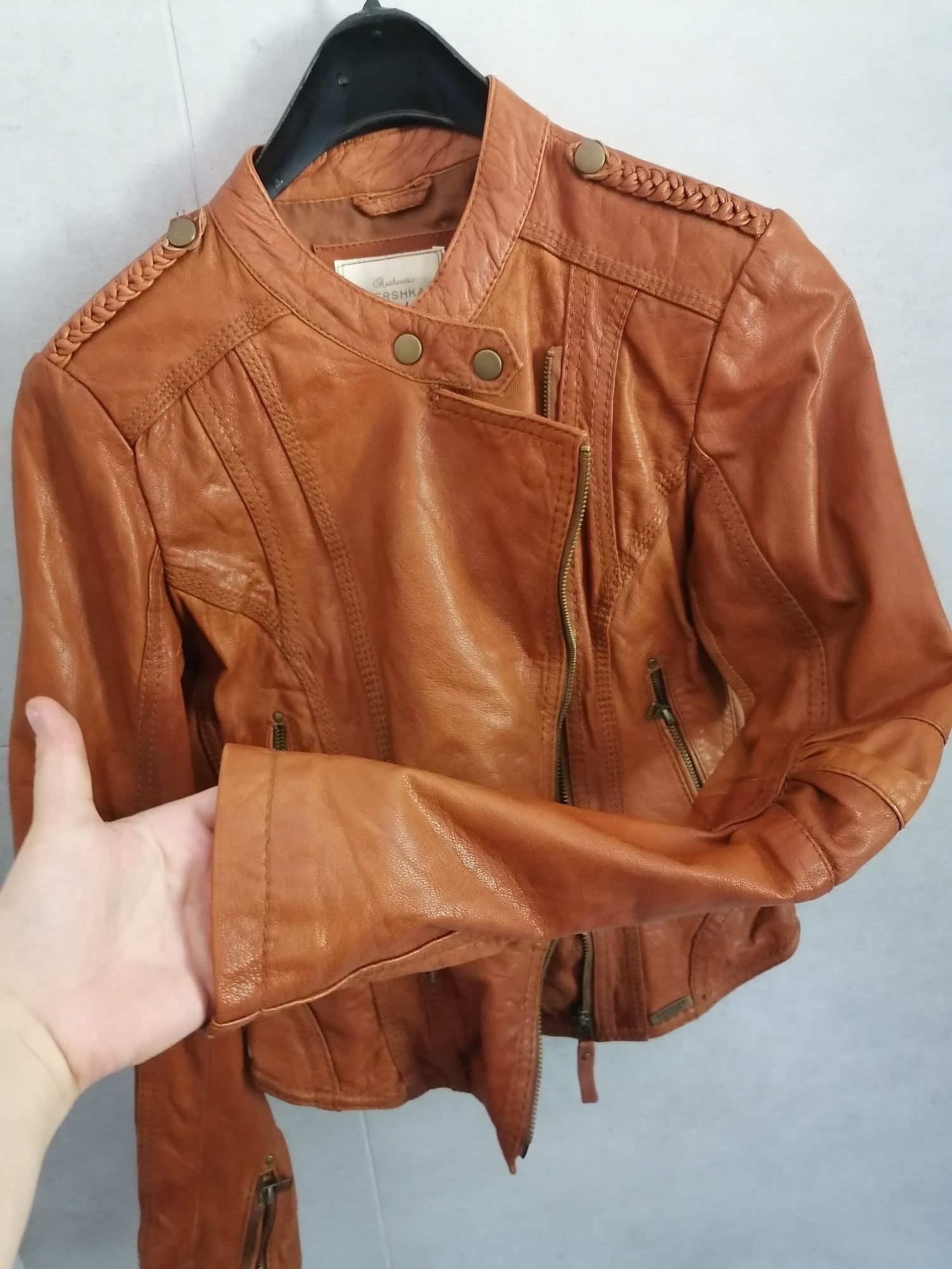 Kurtka, pilotka skórzana M Bershka