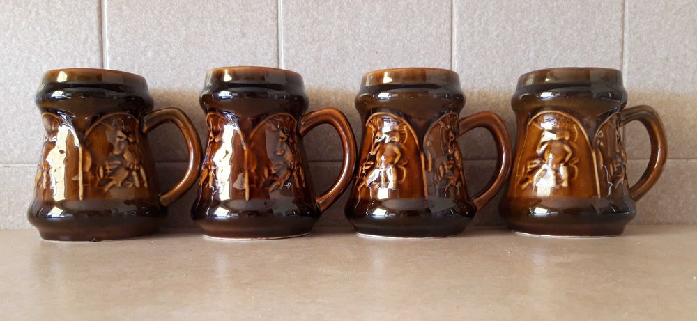 Mirostowice 4 kufle 0,5 l ceramika PRL