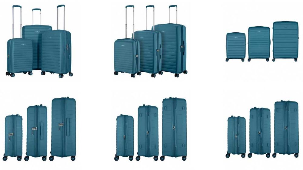 Набір валіз 2E, Aero, поліпропілен, (L+M+S), TSA, 4 колеса, EXP,-19.9%