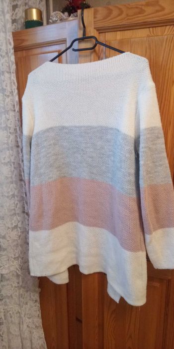 Sweter damski kardigan rękaw 3/4