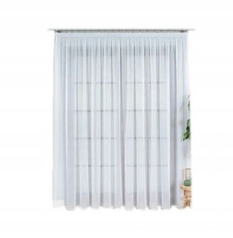 Firana gotowa z woalu wys 225x700 cm z ołowianką