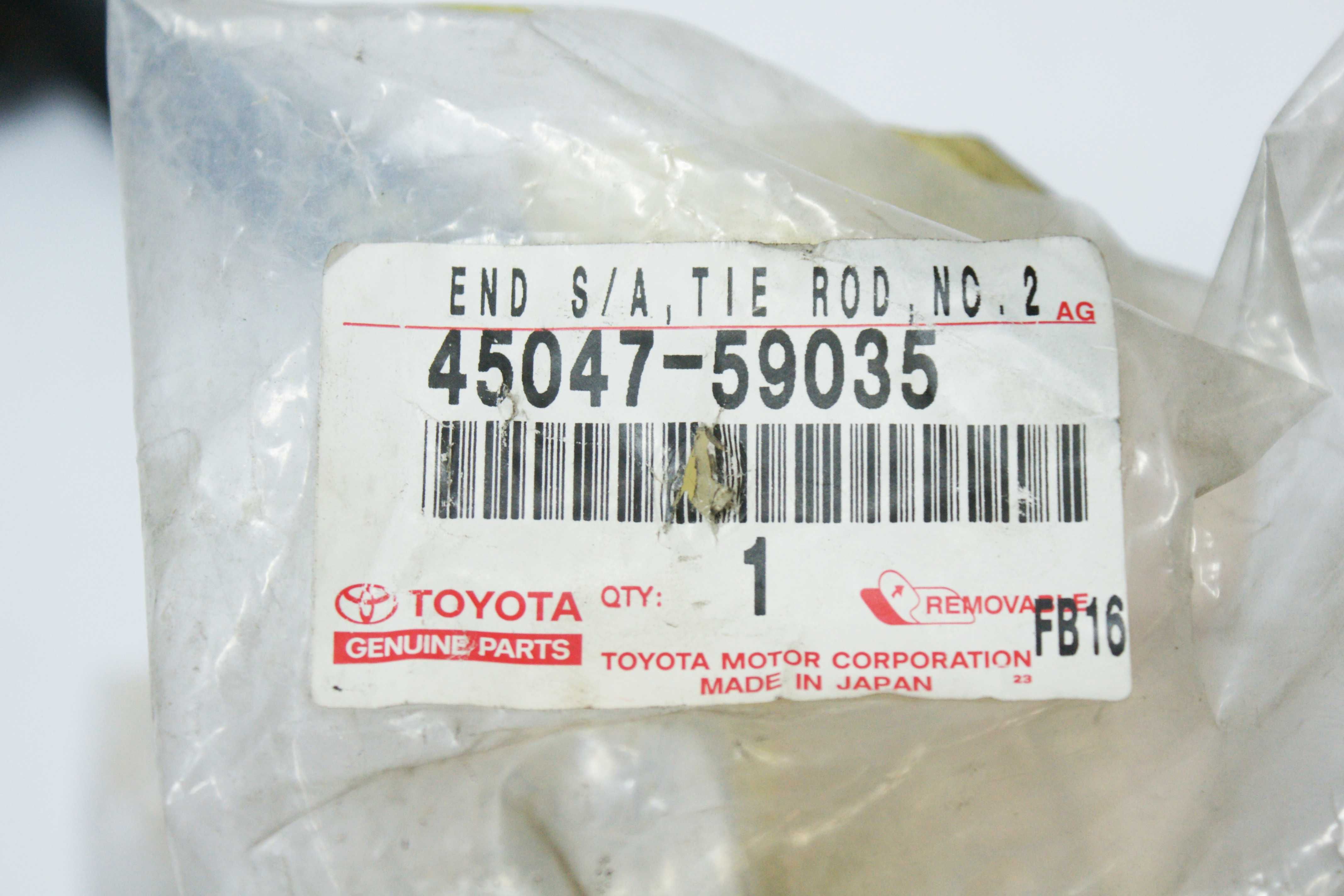 Końcówka drążka kierowniczego przednia lewa OE Toyota YARIS P1