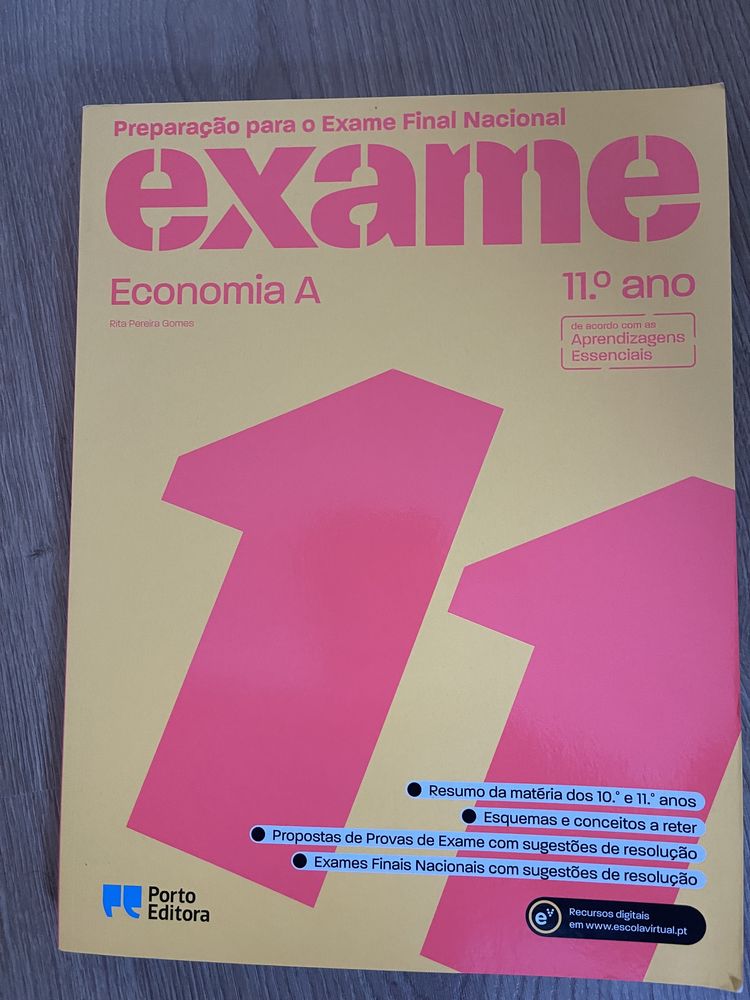 Livros preparar o exame de economia A 11ano