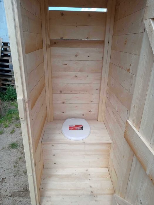 Wychodek na budowę działkę toaleta drewniana WC szelet sławojka