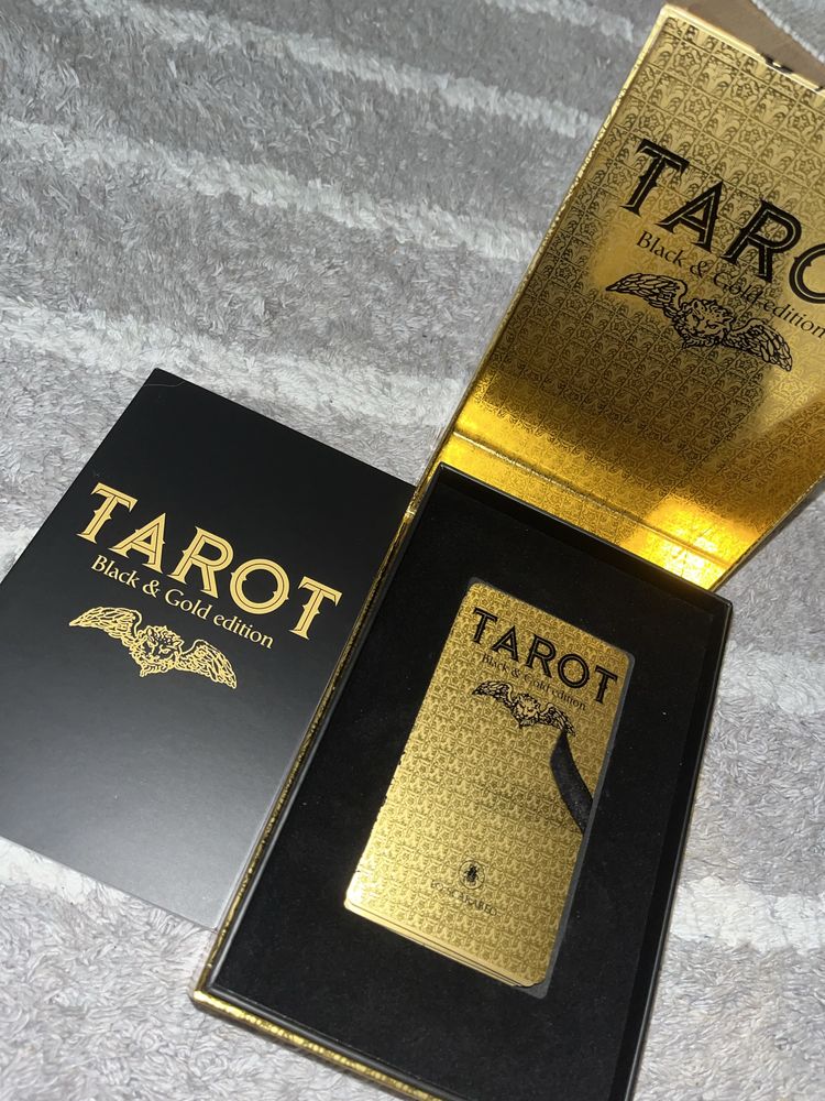 Tarot karty +ksiazka black gold nowe