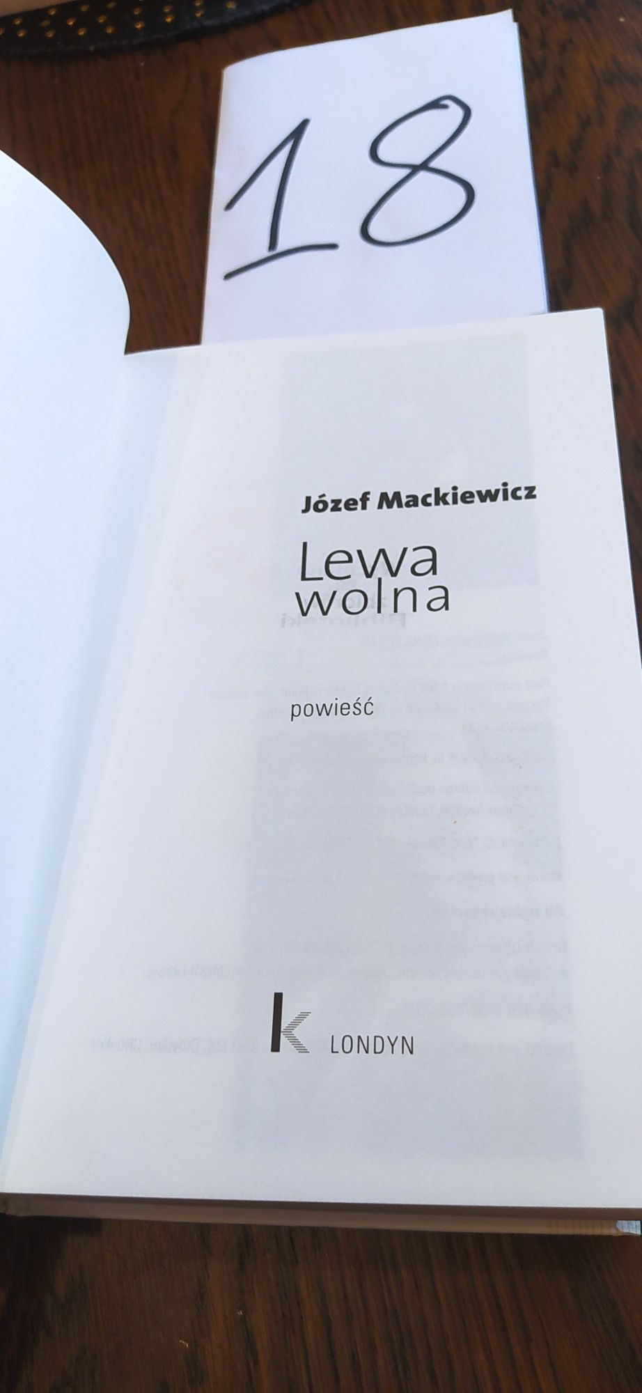 Lewa wolna Józef Mackiewicz
