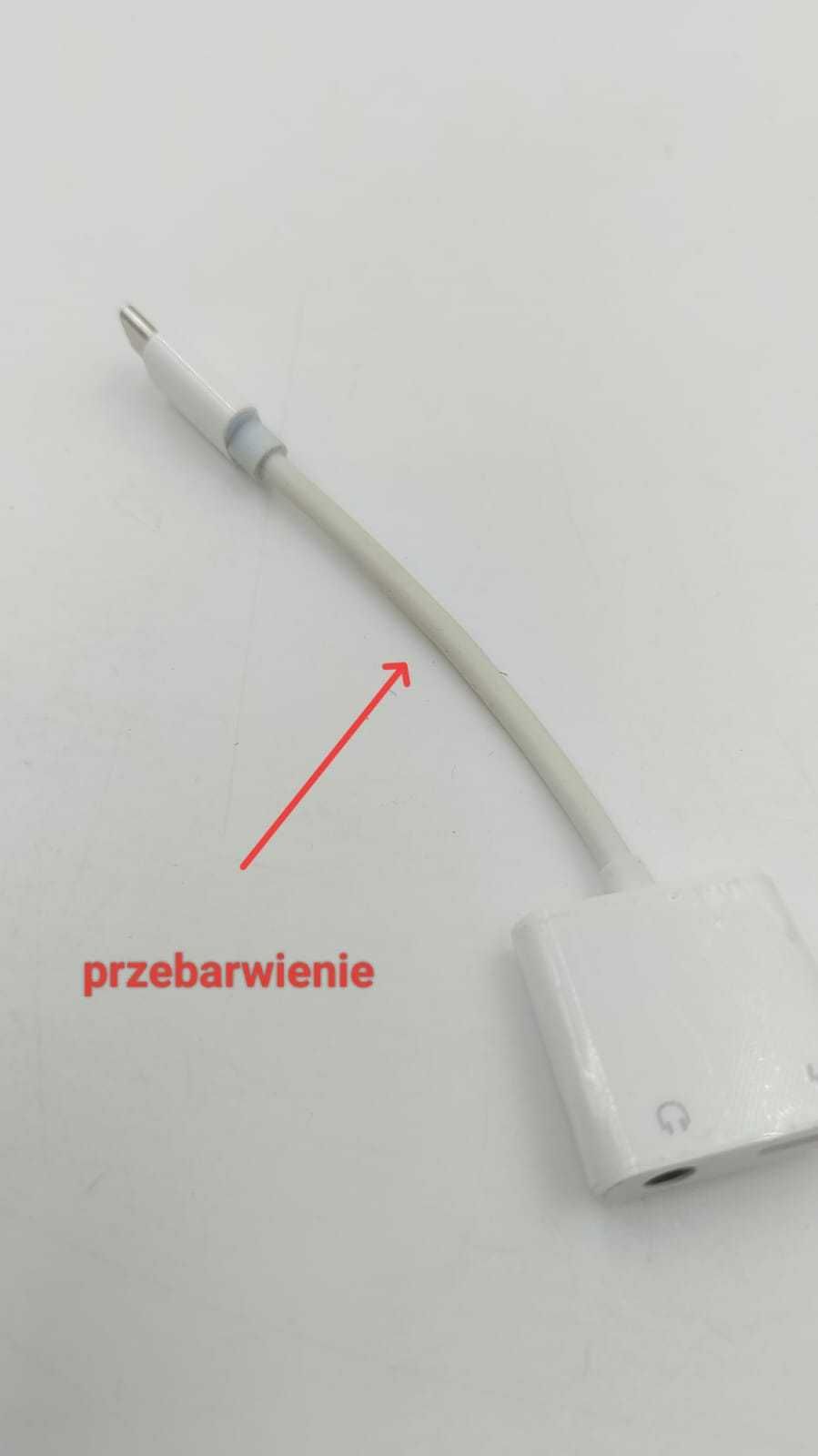Adapter audio mini Jack żeński 3.5mm i USB-C męski do USB-CM biały