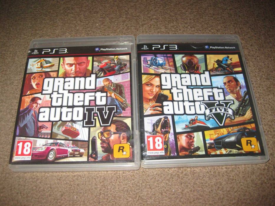 2 Jogos da Saga "Grand Theft Auto" para PS3/Completos!