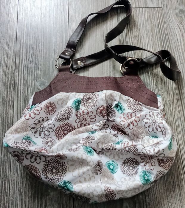 Torebka materiałowa boho na magnes vintage stylowa uniwersalna