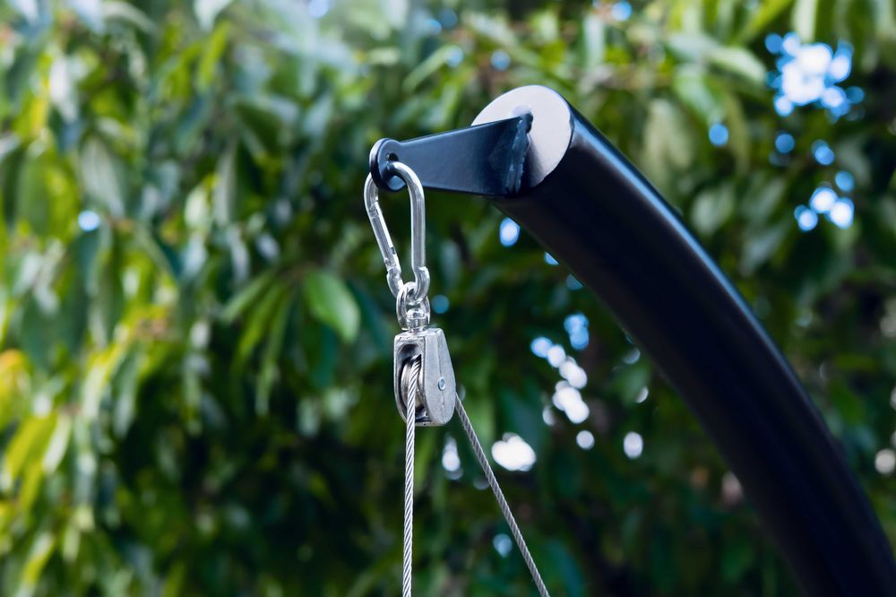 Grill obrotowy z kołowrotkiem nad ognisko, ruszt nierdzewny 70 cm