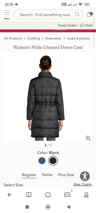 Жіночий зимовий пуховик Lands End. L, XL, XXL