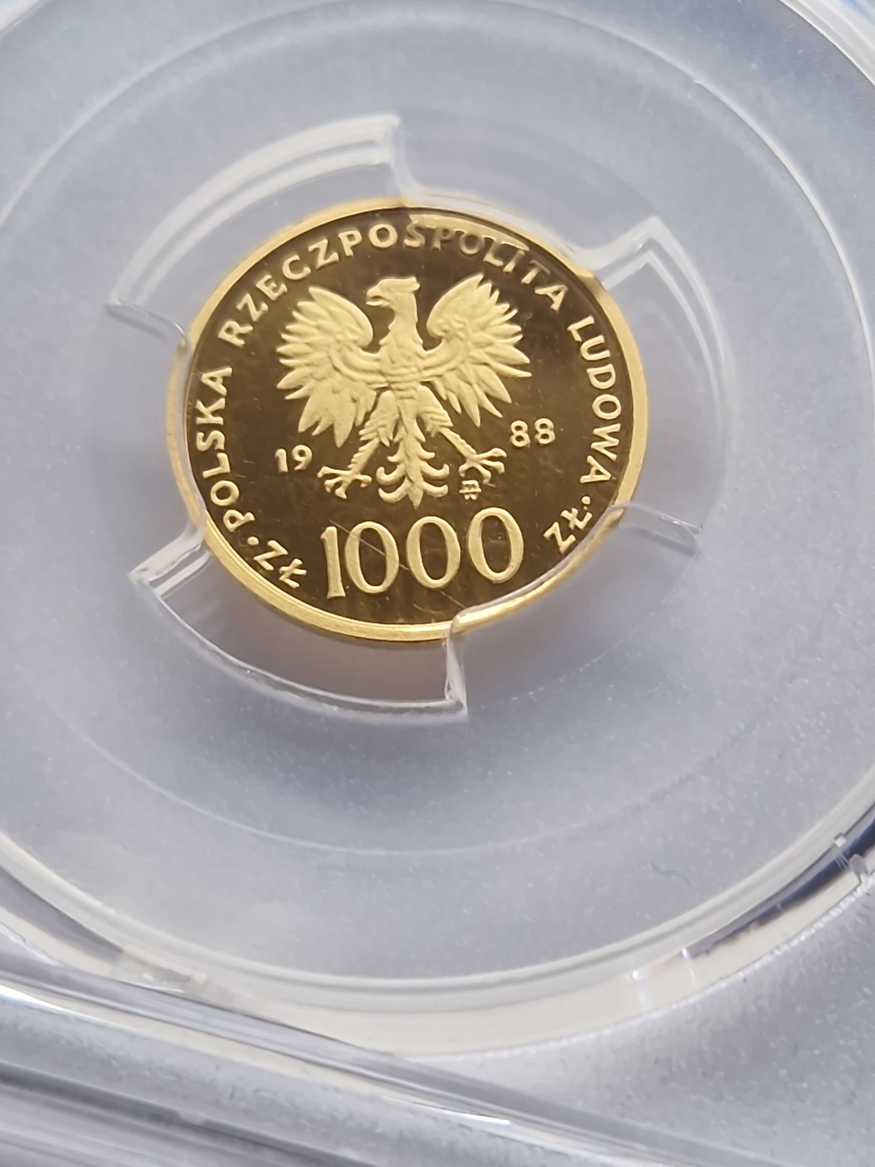 Złota moneta 1000 zł 1988  Jan Paweł II w Gradingu PCGS69 DCAM