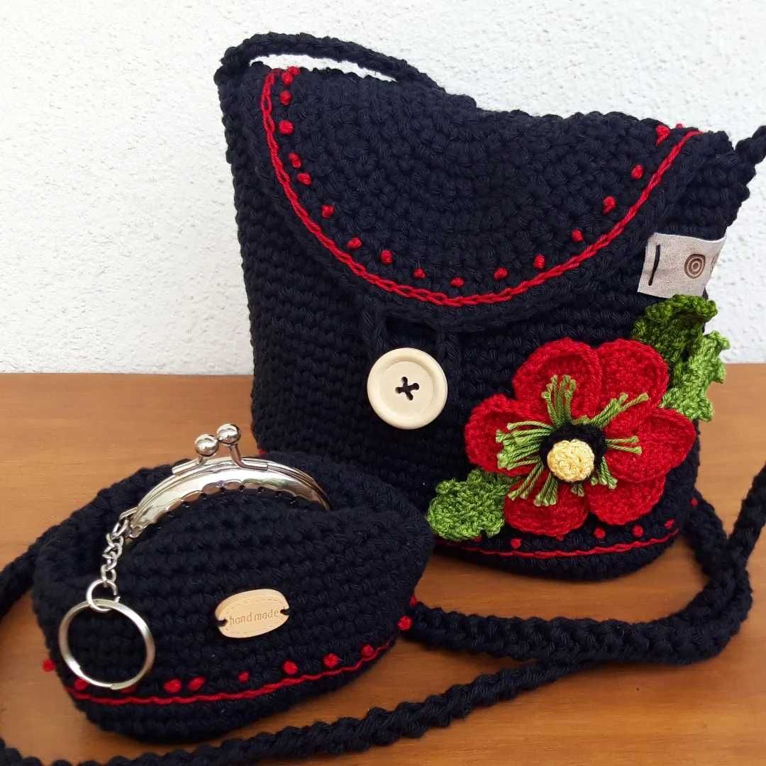 Bolsa em crochet