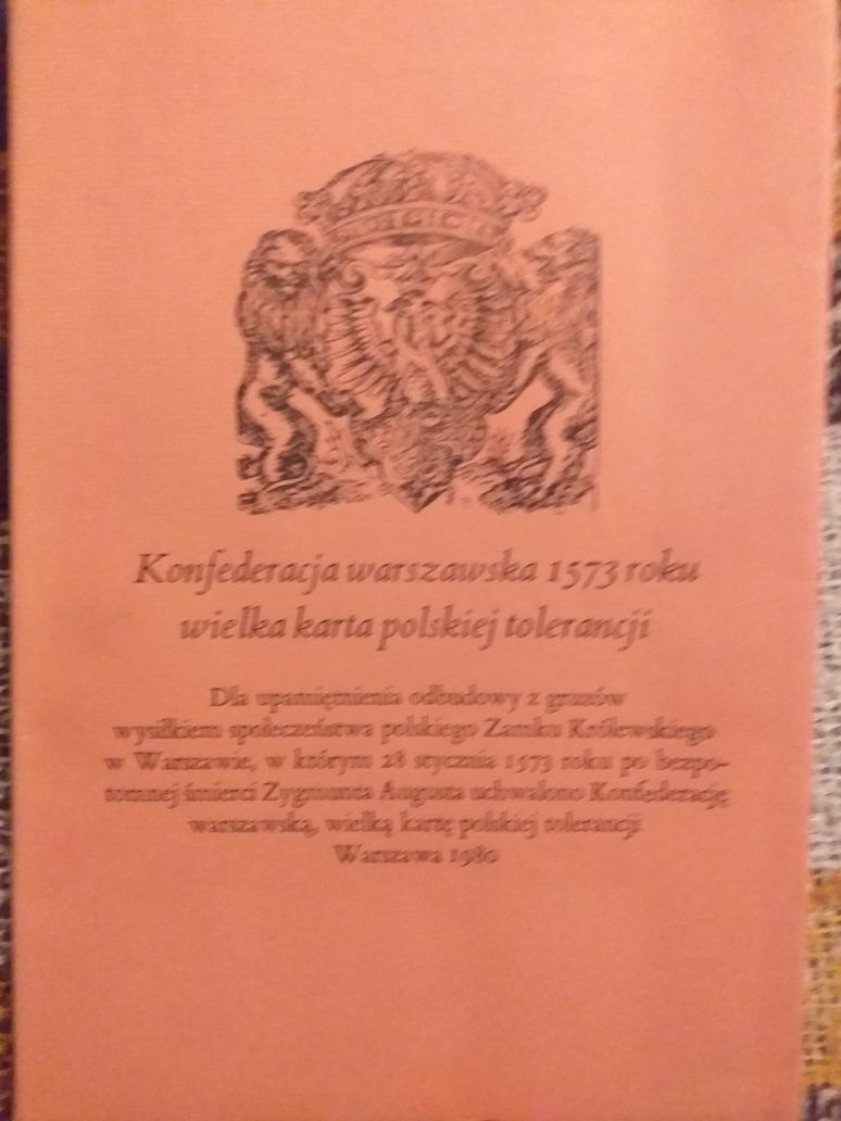 Konfederacja warszawska 1573 r wielka karta polskiej tolerancji PAX 80