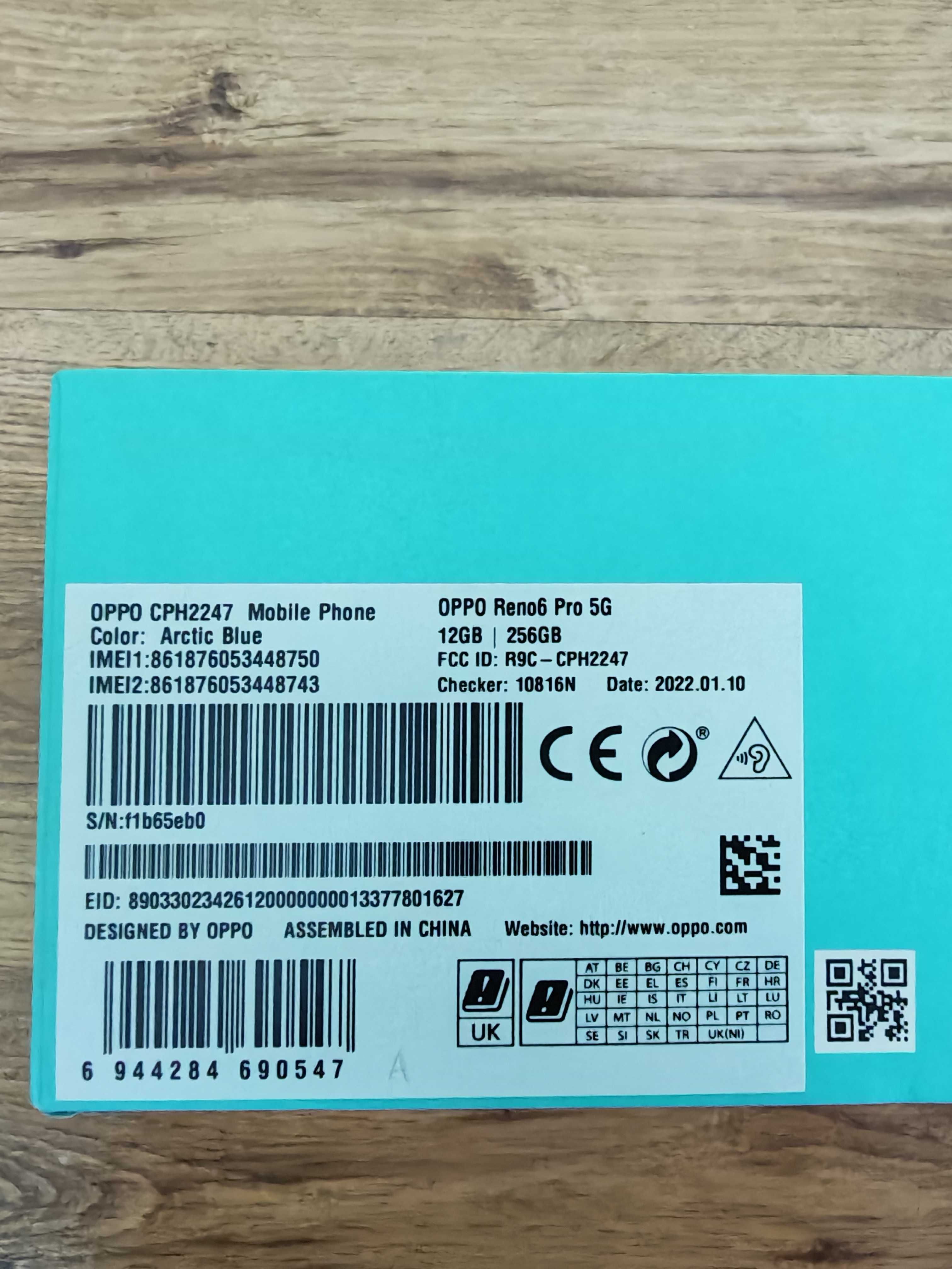 OPPO Reno 6 PRO 5G Dual SIM/ 12GB/ 256GB/ Arctic Blue
