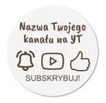 Tablica dla Youtubera 45cm WŁASNY NAPIS like subskrybuj HDF grawer