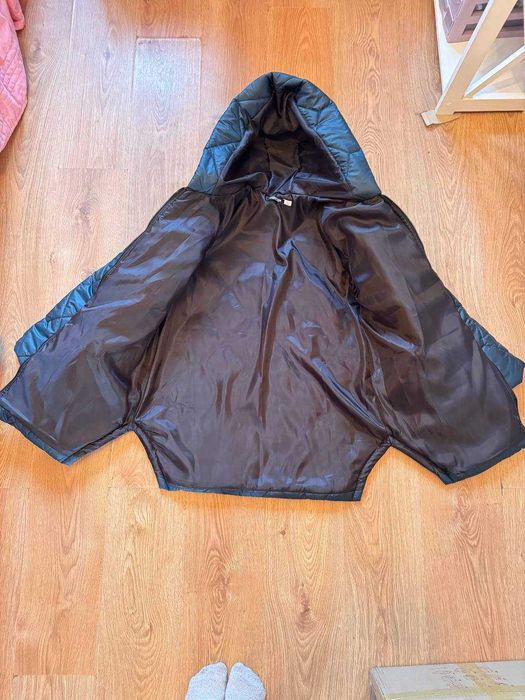 Зимова подовжена куртка великий розмір 50-52 смарагдовий колір