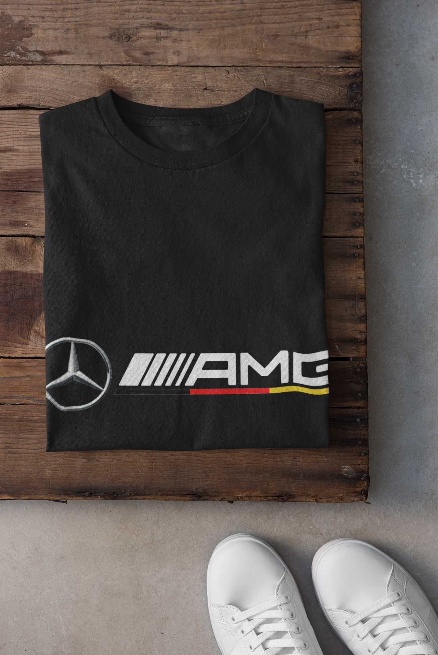 T-shirt bordada Mercedes AMG German Flag