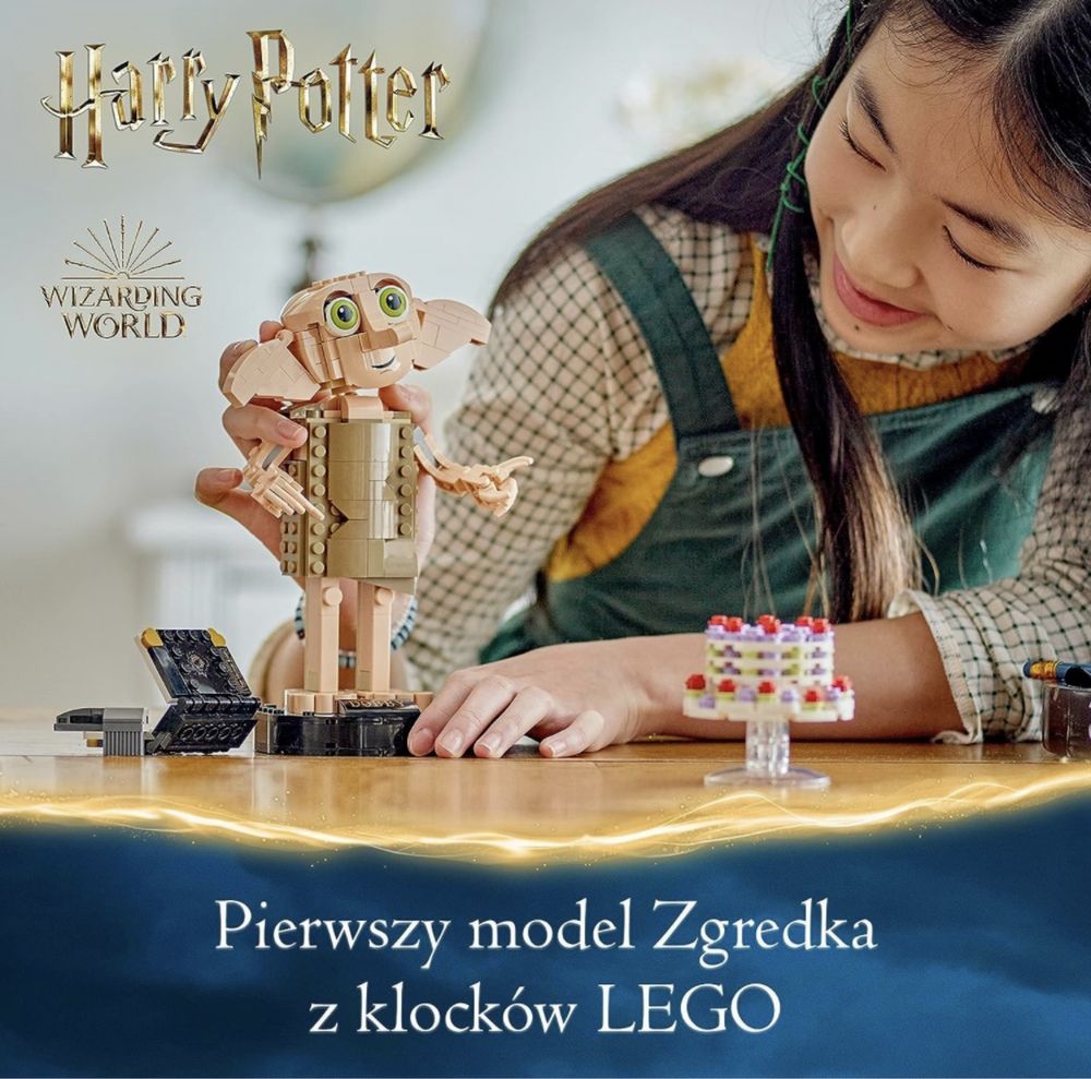LEGO Harry Potter 76421 Zgredek, skrzat domowy! Klocki!Prezent!