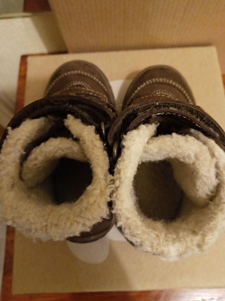 Skórzane buty zimowe lasocki r21