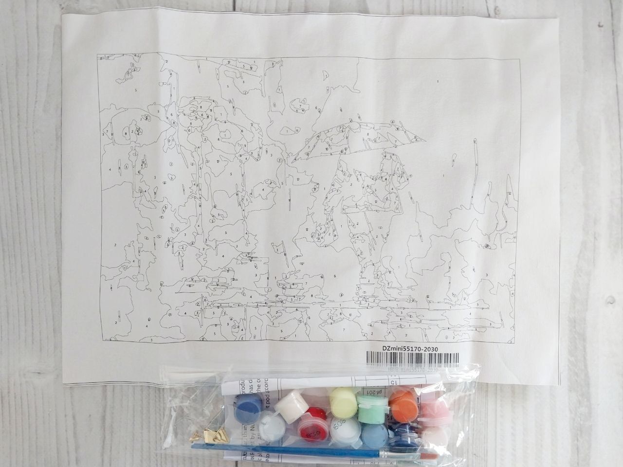 Картина по номерам "Дождь" 20×30 см без подрамника