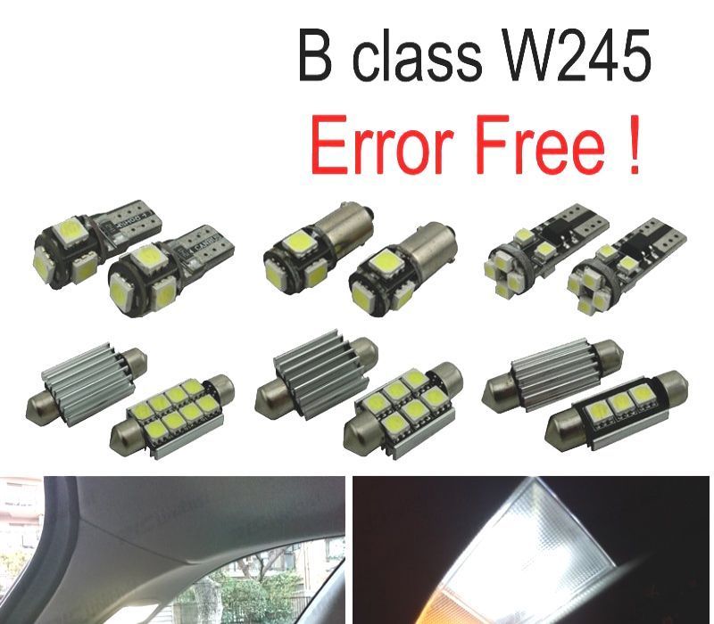KIT COMPLETO DE 12 LAMPADAS LED INTERIOR PARA MERCEDES CLASE W169 A150 A160 A170 A180 A200 05-12