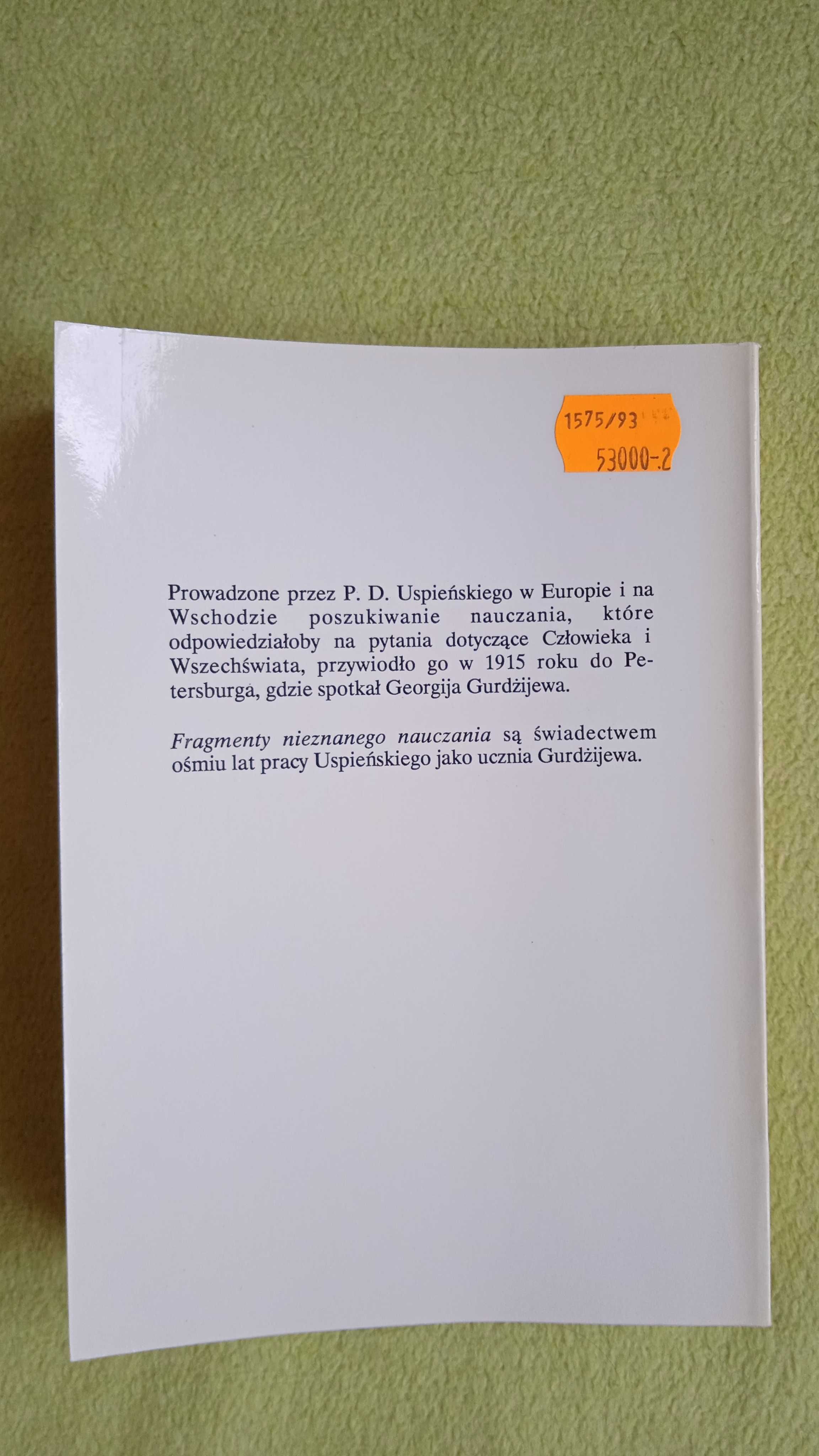 Fragmenty nieznanego nauczania Piotr Uspieński, Unikat wydawniczy