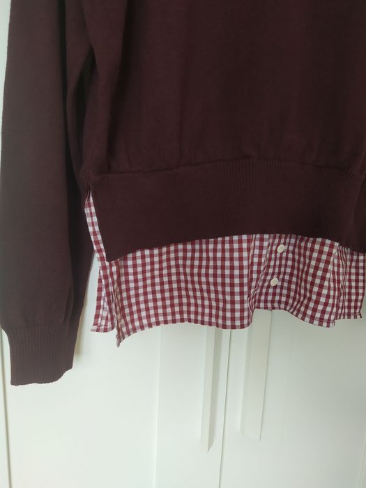 Sweter bordowy z imitacją koszuli r. 2XL LCW