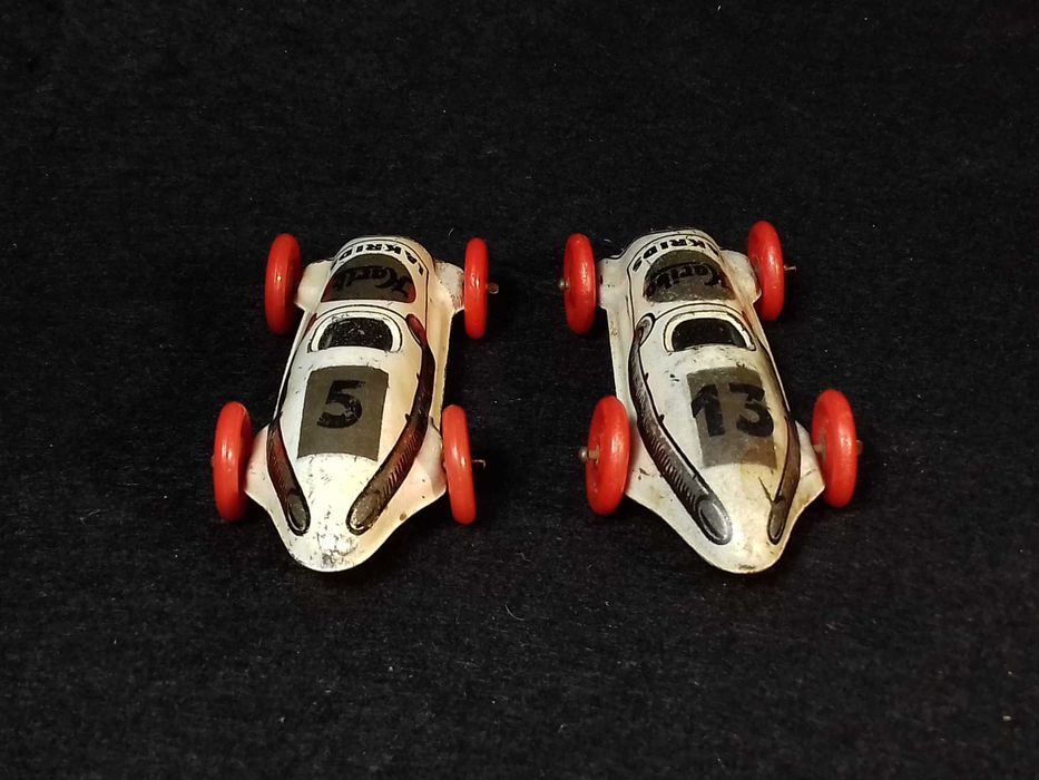 2 Haribo Lakrids - 1950's Tinplate Racer Cars - made in Germany