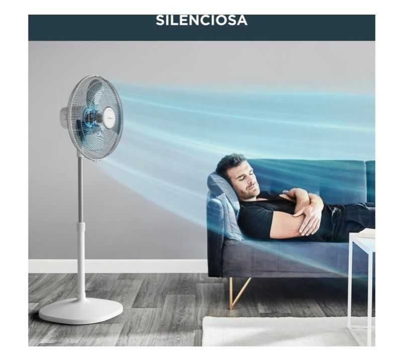 Ventoinha de pé Rowenta silenciosa e barata