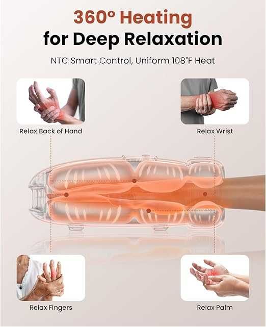 BOB AND BRAD H60 Masażer Ręki z Funkcją Grzania i Kompresji