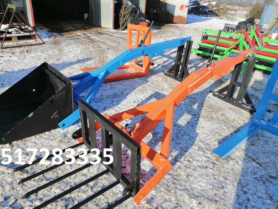 Podnośnik Widły do obornika Tur na linke, łycha na tył traktora