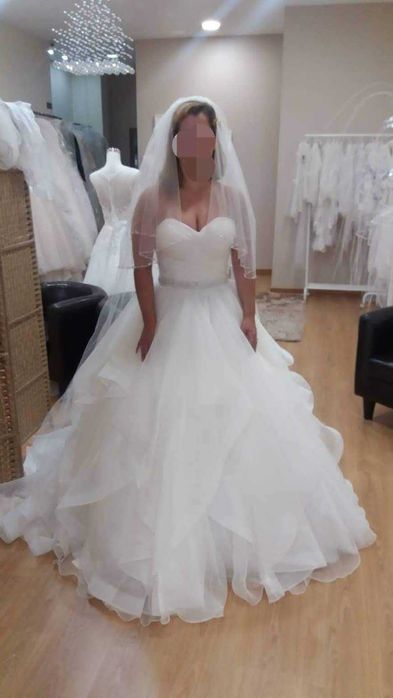 Vestido de noiva + véu +sapatos