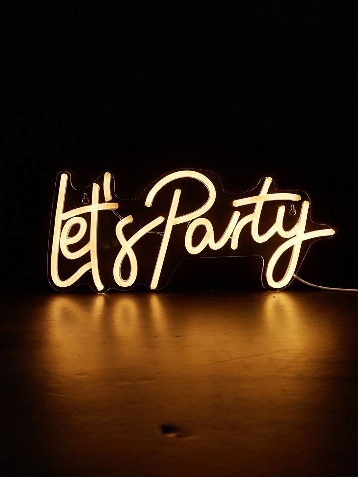 Neonowy napis LED Let’s party