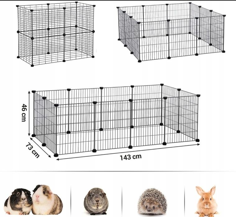 Nowy kojec klatka modułowa dla szczeniaka królika świnki morskiej żółw
