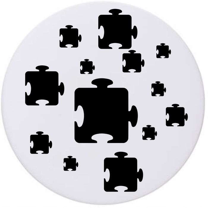 Podkładki ceramiczne pod Kubek x4 PUZZLE CIEKAWY WZÓR