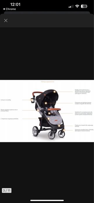 Wózek spacerowy Easy go virage wersja Ecco