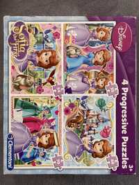 NOVO - 4 puzzles progressivos Disney - princesa Sofia