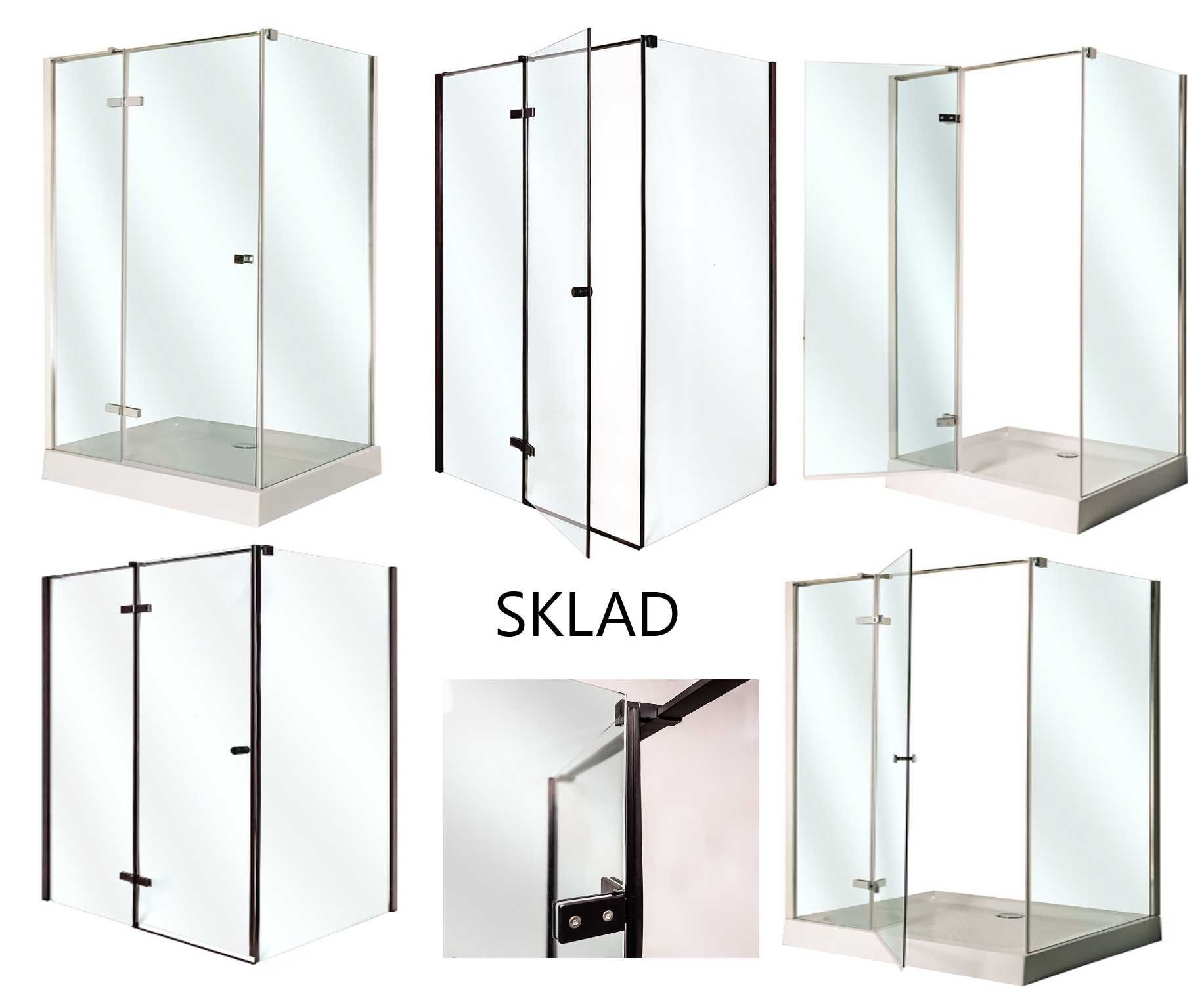 Душові Кабіни Ser..120x90/100*80 скло 6мм Clear,CalcLess+Піддон