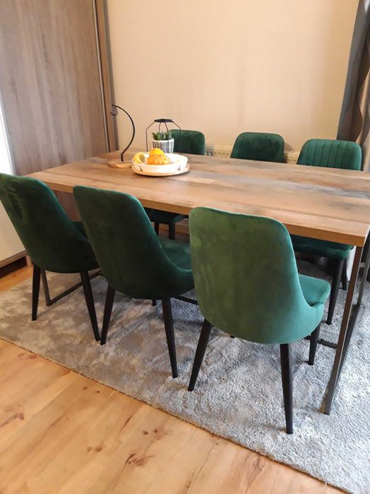 Krzesła welurowe, do odświeżenia, 6 sztuk