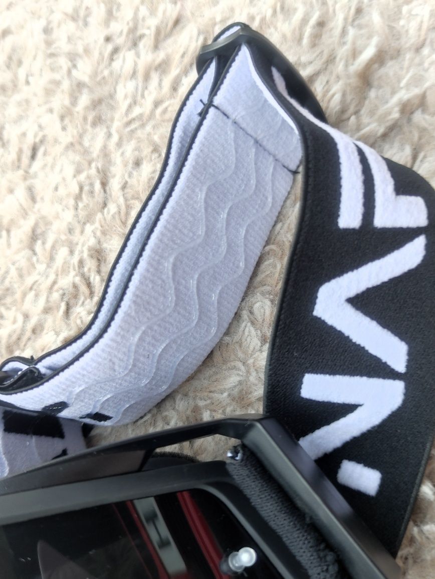 Czarne okulary gogle google motocyklowe Cross Quad Enduro Do kasku