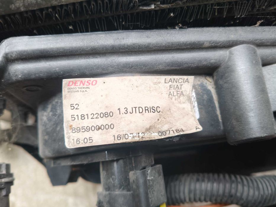 Chłodnice wentylator belka zderzaka Opel Combo D, Fiat Doblo II, 1.3D