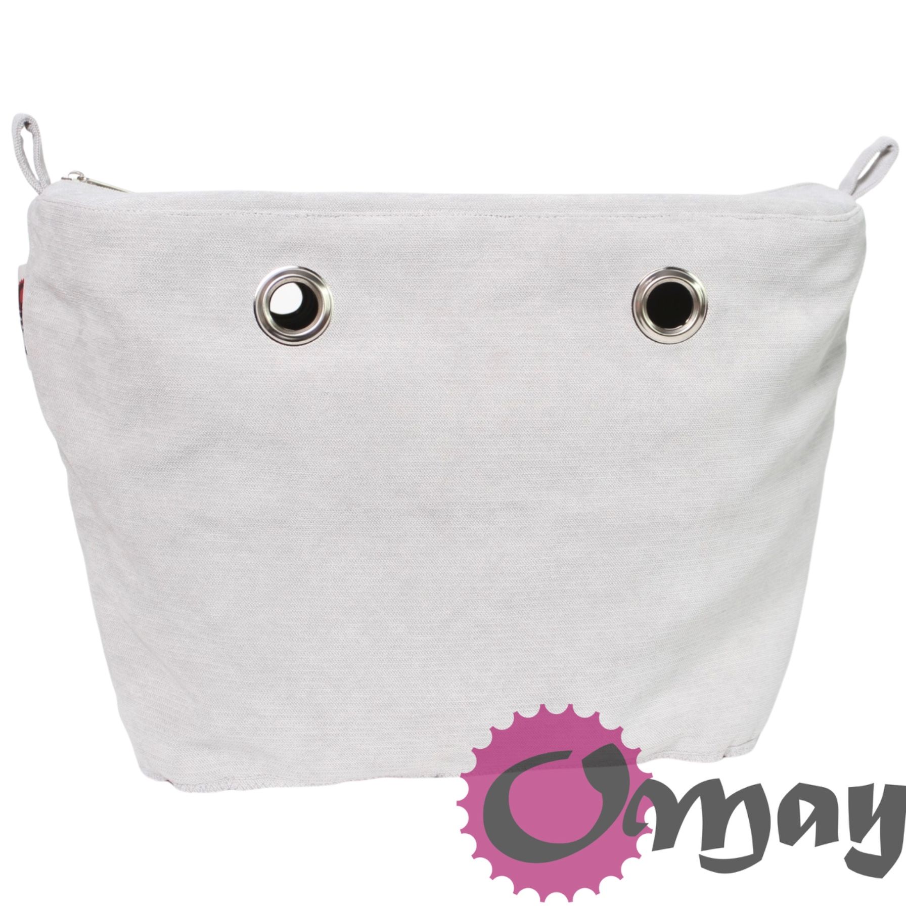 Szary organizer do OBAG STANDARD welur jasny grigio 2 kieszenie OMAY