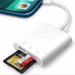 Adapter 3w1 czytnik kart pamięci do iphone iPad lightning SD z ładowan