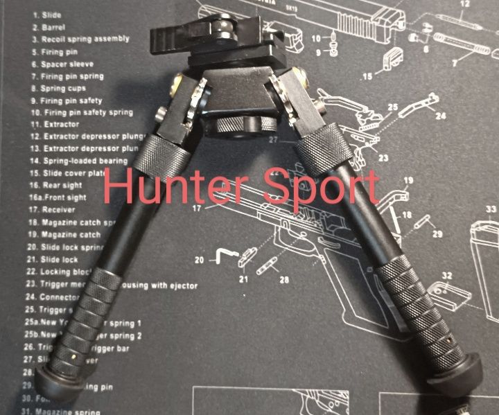 Сошки ATLAS Accu-shot с Качалкой.17-25 см,быстросъёмные на Weaver.AR15