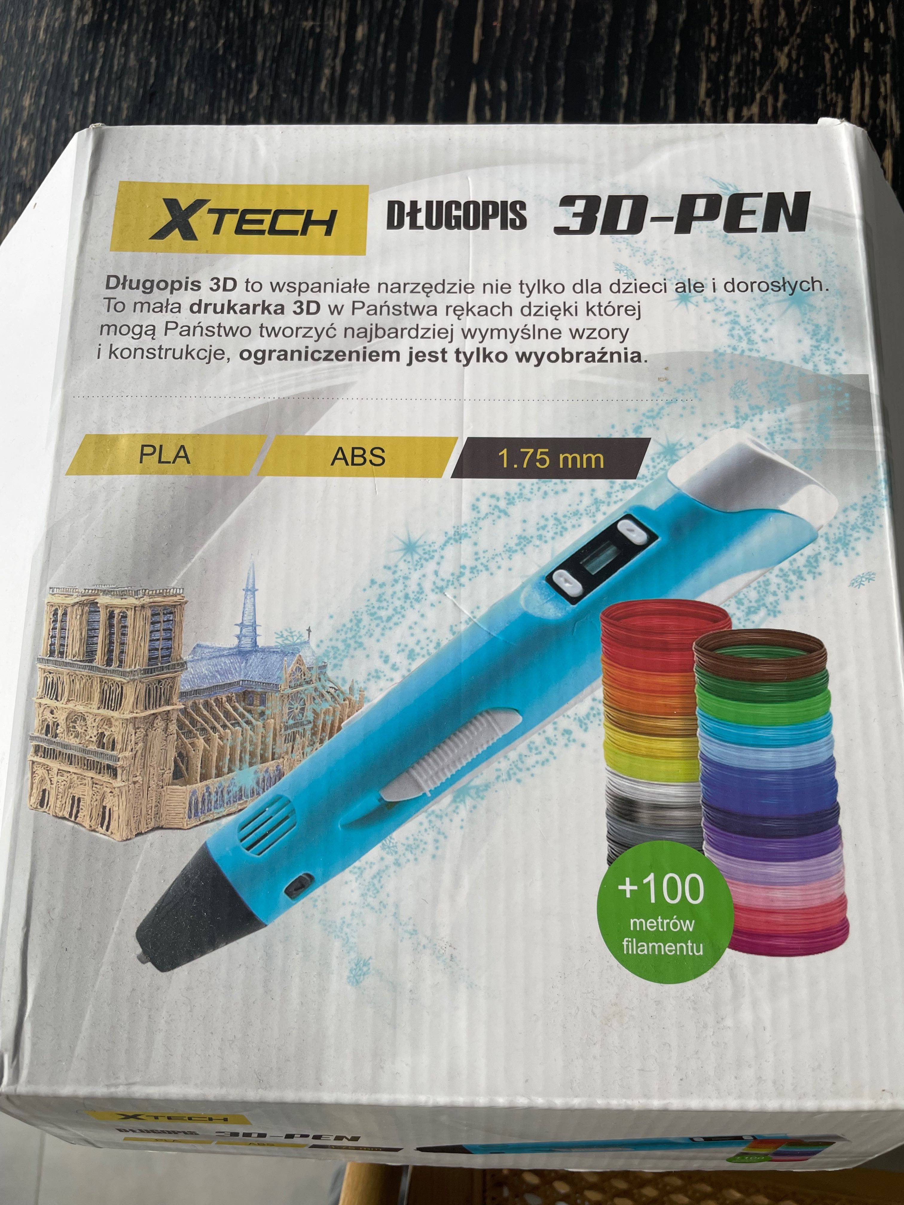 Długopis 3D pen uszkodzona głowica + dużo filamentu