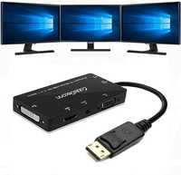 CableDeconn 4 w 1 wielofunkcyjny kabel Displayport na HDMI/DVI/Vga