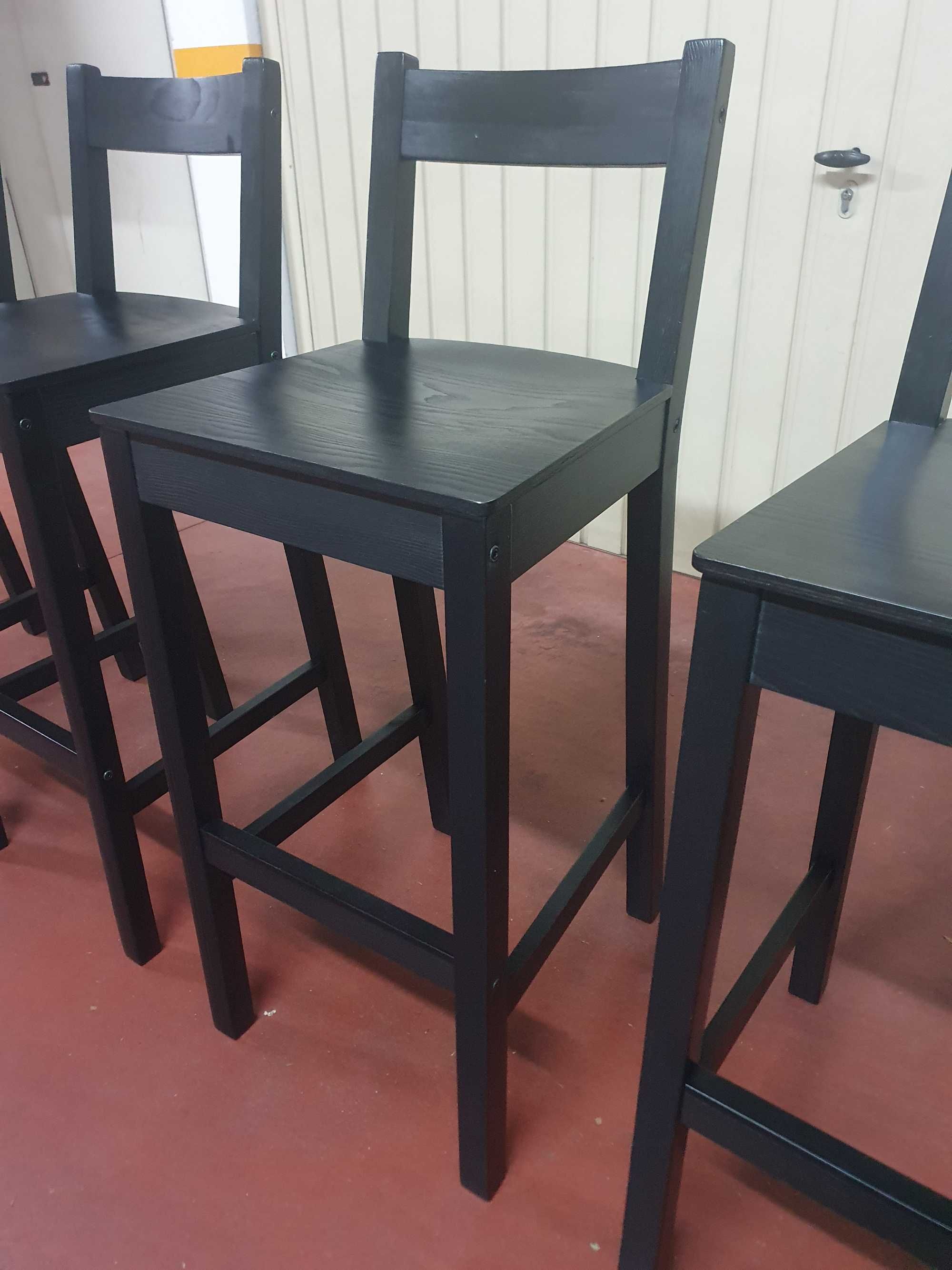 Cadeira alta, IKEA, NORDVIKEN, preto, 75 cm