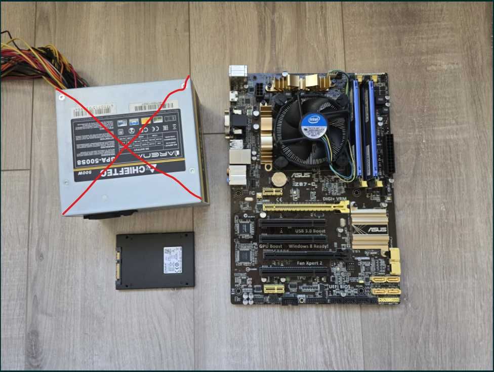 Материнська плата Asus z87-c + процесор Intel Core i5 4670 + інше